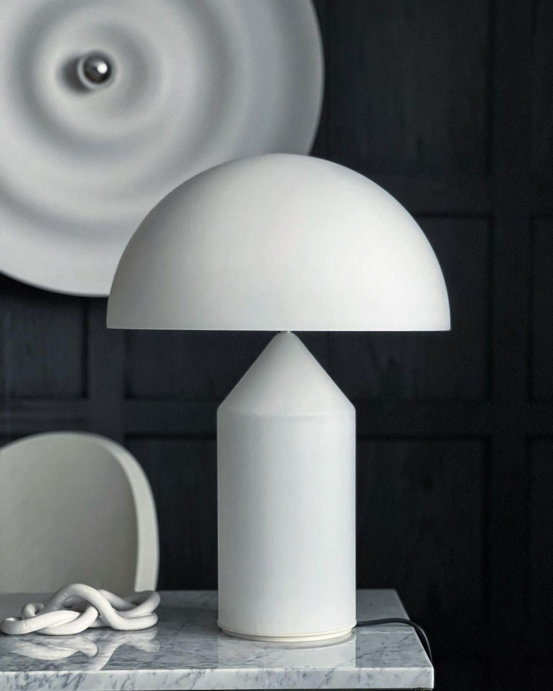 Atollo Metal Table Lamp - Modern LED Desk Lamp for Home & Office, Dimmable Lighting for Bedroom, Living Room, and Study