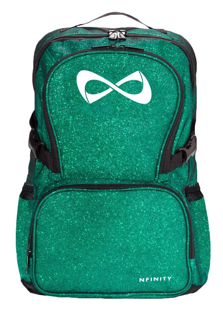 Nfinity Sparkle Backpack for Girls - Glitter School Backpack with USB Charging Port, Lightweight Durable Bookbag for Teens - Perfect for School, Travel & Gym