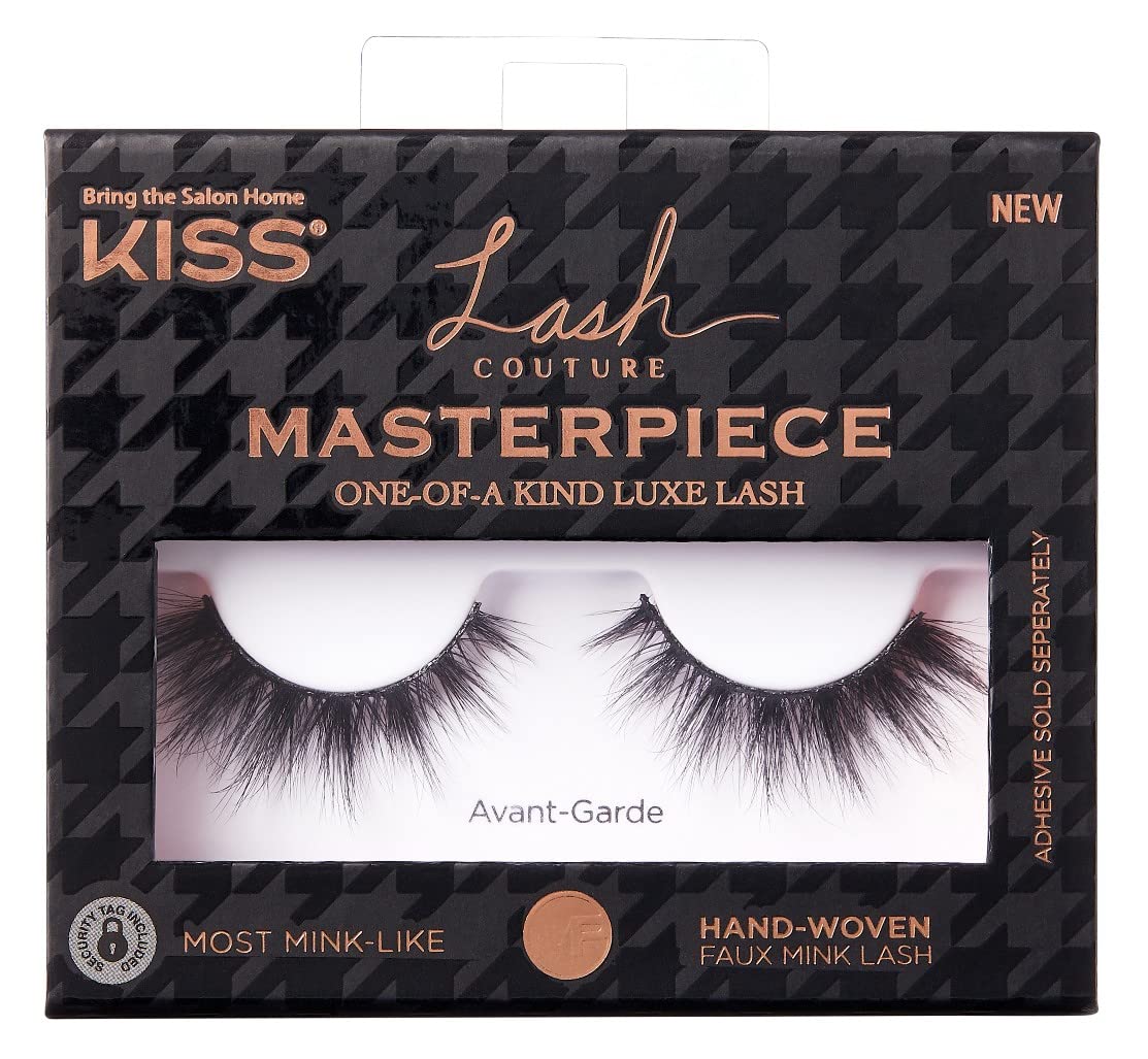 Kiss Lash Couture Masterpiece Avant-Garde False Eyelashes - Pack of 6 | Natural Looking Volume & Length | Perfect for Parties, Weddings & Special Occasions