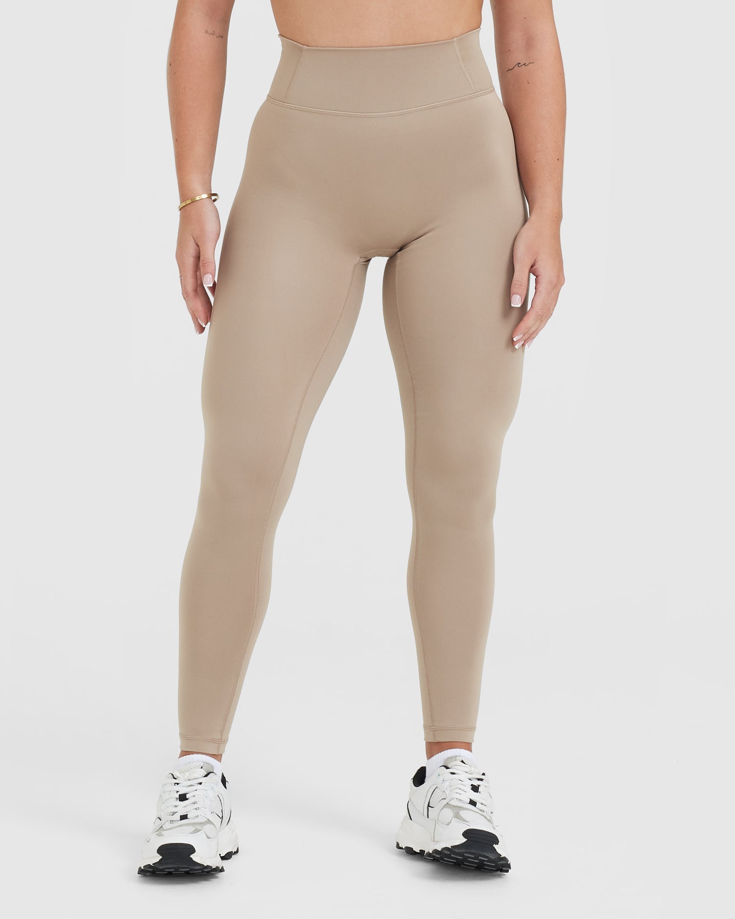 Timeless High Waisted Leggings for Women - Comfortable & Stretchy Yoga Pants in Sandstone Color | Perfect for Workouts, Yoga & Everyday Wear