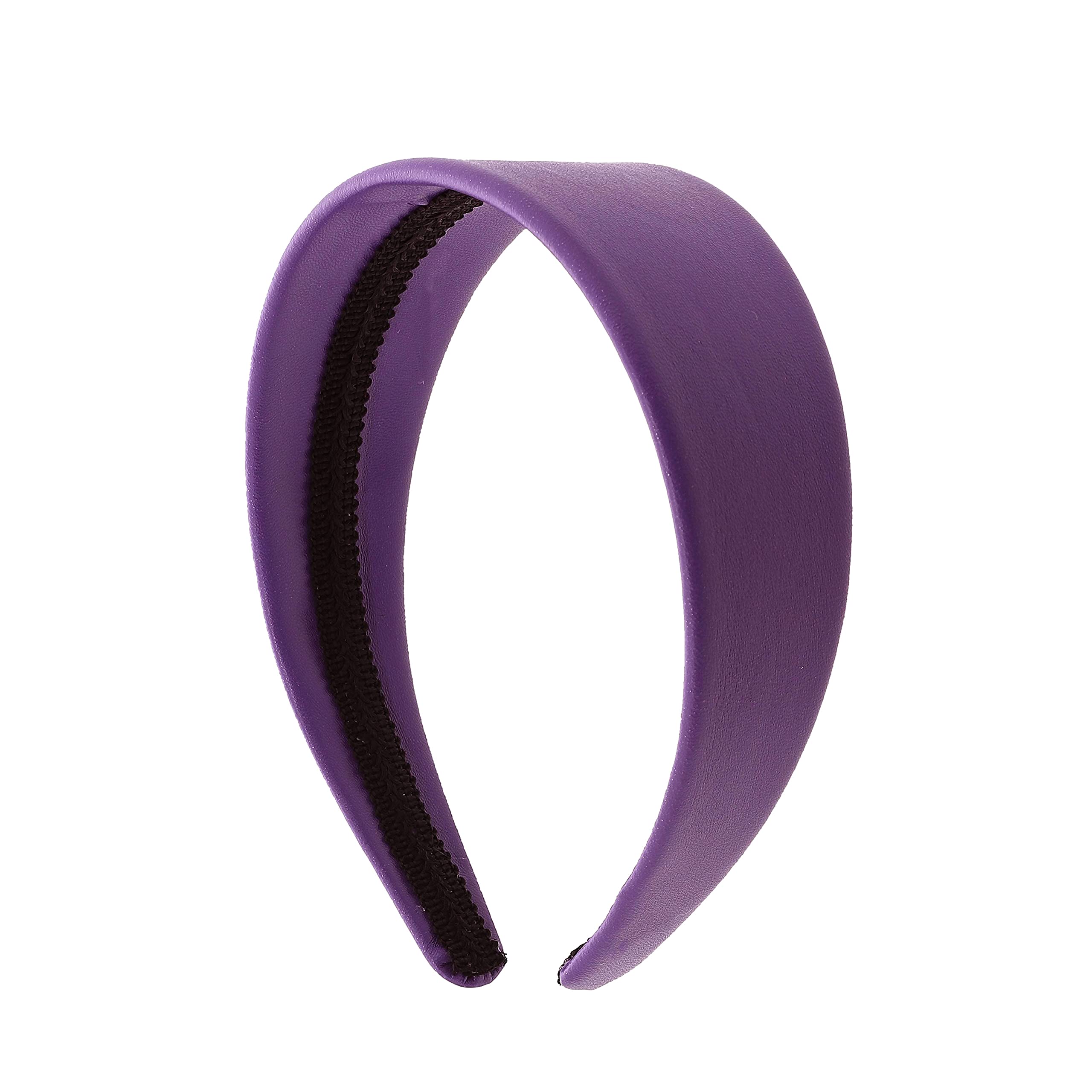 Stylish Purple 2 Inch Wide Leather-Like Headband for Women and Girls - Perfect for Everyday Wear, Workouts, and Special Occasions