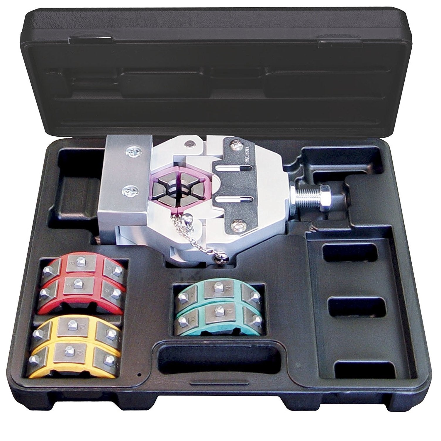 MasterCool 71550 Black Manual A/C Hose Crimper Tool - Professional HVAC & Auto Repair Equipment for AC Line Installation & Maintenance