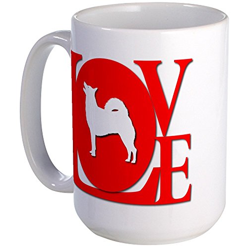 White - Norwegian Buhund Large Mug