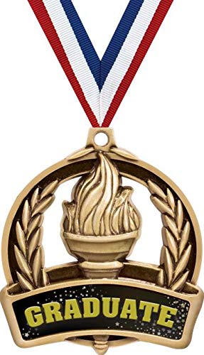 Custom Engraved 2 Inch Graduation Medals - Personalized Achievement Awards for Students, Teachers & Academic Excellence - Perfect for Ceremonies, Commencements & Recognition Events