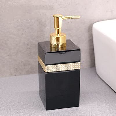 Sparkling Rhinestone Bathroom Set - Soap Dispenser & Holder for Luxury Home Decor