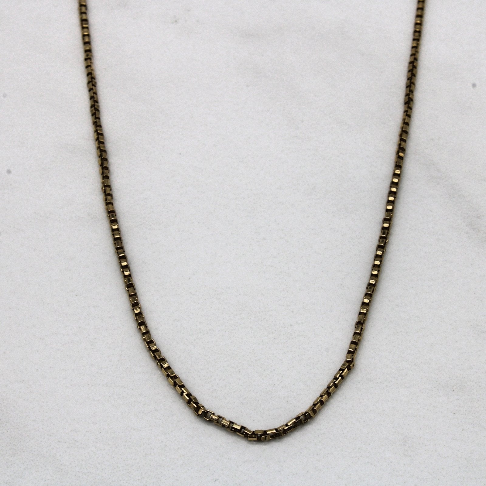 10K Yellow Gold Box Chain Necklace for Women - 22 Inches | Elegant & Durable Jewelry for Everyday Wear, Gifts & Special Occasions