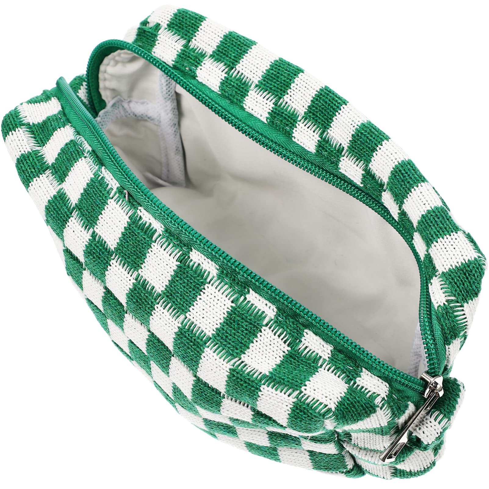GALPADA Plaid Makeup Bag - Soft Woolen Yarn Zipper Cosmetic Pouch & Travel Toiletry Organizer for Women | Perfect for Daily Use, Travel, Gym & Gift Giving