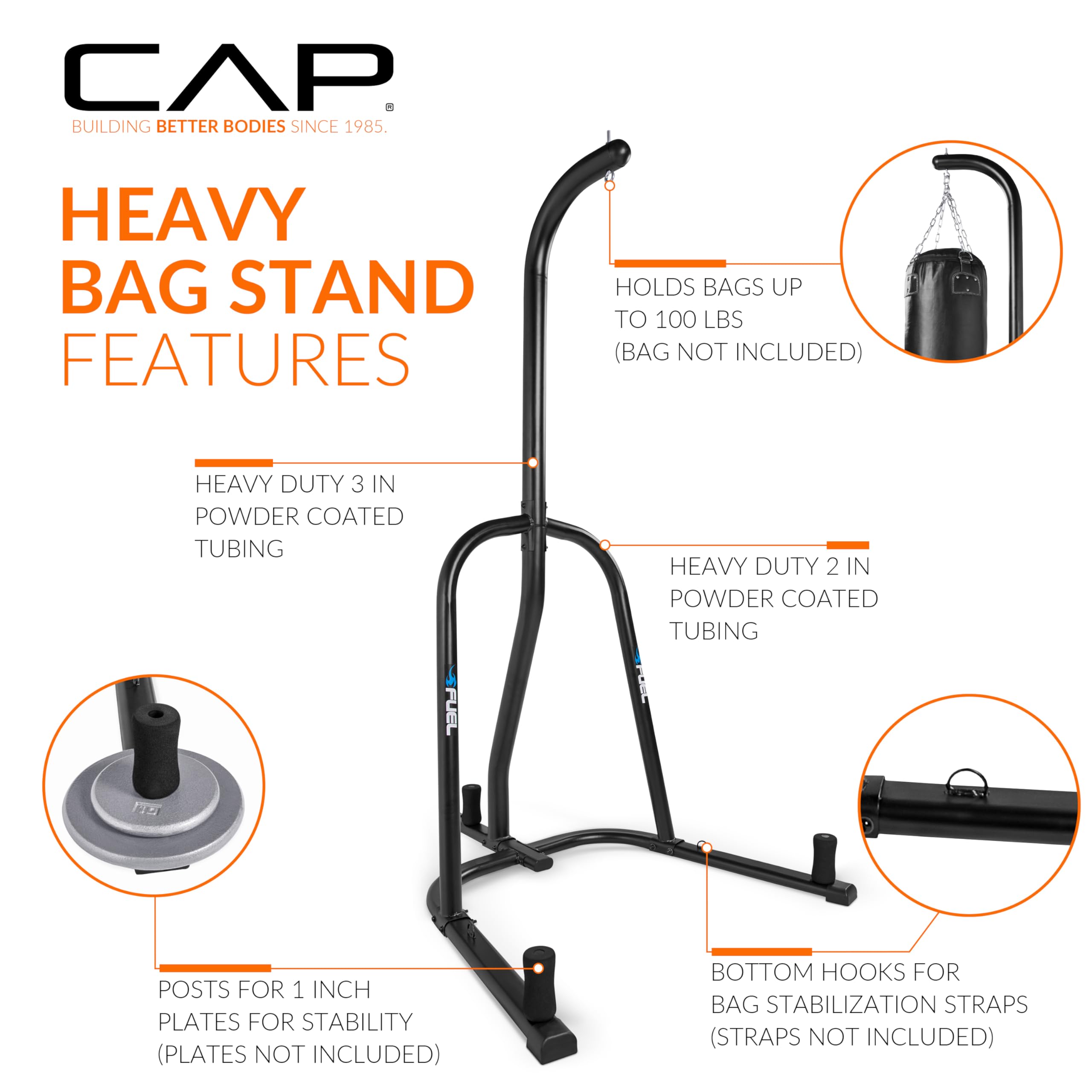 FUEL Pureformance Heavy Bag Stand - Adjustable & Durable Boxing Equipment for Home Gym | Multiple Colors | Perfect for MMA, Kickboxing & Fitness Training