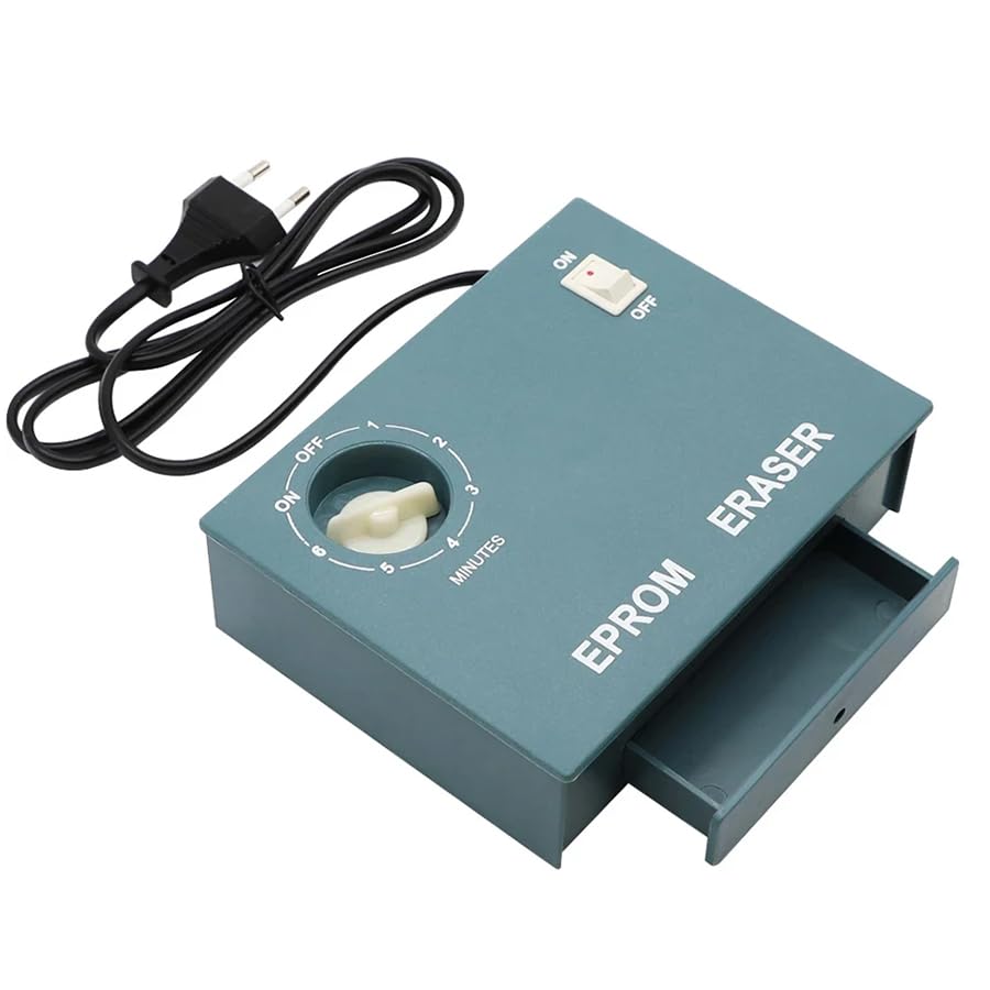 EPROM Eraser Machine with UV Light Timer - Semiconductor Chip Data Eraser for IC, Wafer & Multiple EPROMs - Perfect for Electronics Repair Labs & DIY Projects
