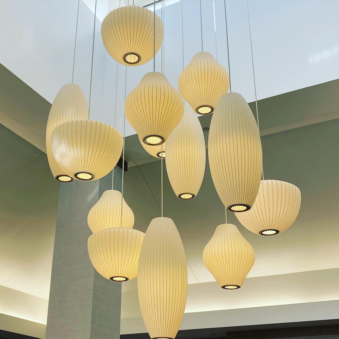 Handmade Bubble Mulberry Silk Pendant Light - Elegant Boho Chandelier for Living Room, Bedroom & Dining Room Decor