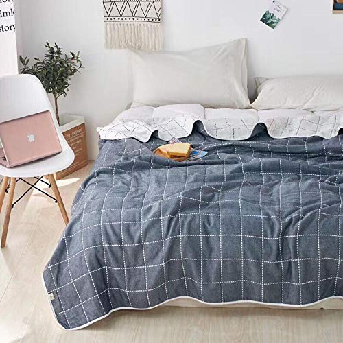 SANACYNA 6-Layer 100% Cotton Muslin Blanket - Queen Size 90