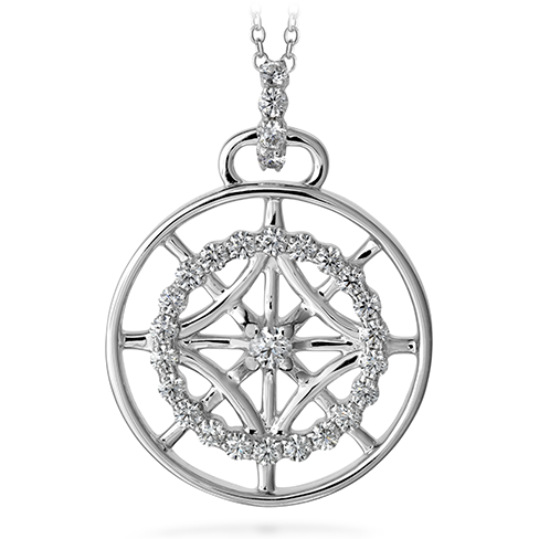 Hearts On Fire Copley Medallion Pendant Necklace - 14K Gold Diamond Pendant for Women | Elegant Jewelry Gift for Anniversary, Valentine's Day & Special Occasions | Perfect for Date Nights, Weddings & Formal Events