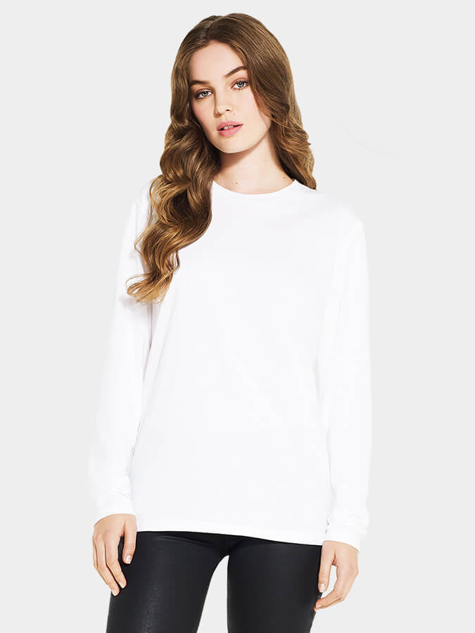 Organic Cotton Long Sleeve Yoga T-Shirt for Women - Comfortable Workout & Studio Wear - Perfect for Yoga, Pilates & Meditation Sessions