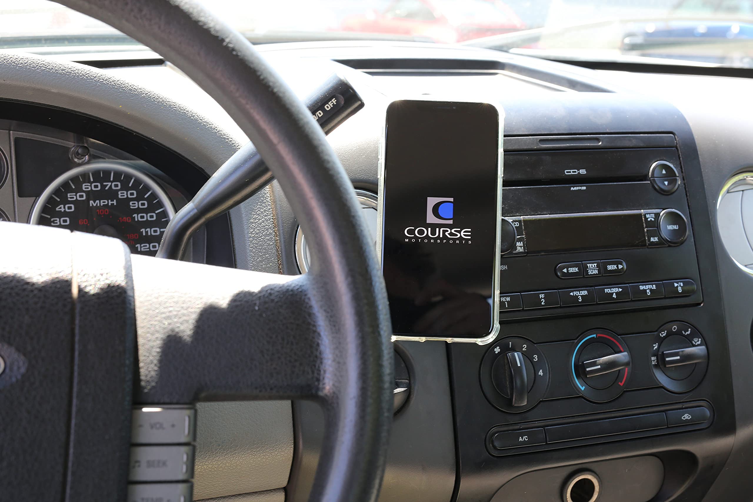 Course Motorsports DirectFit Magnetic Phone Mount & Car Phone Holder for Ford F-150 (2007-2008) - Strong Magnetic Head - Secure Hands-Free Navigation & Driving Safety - Perfect for Road Trips & Daily Commutes