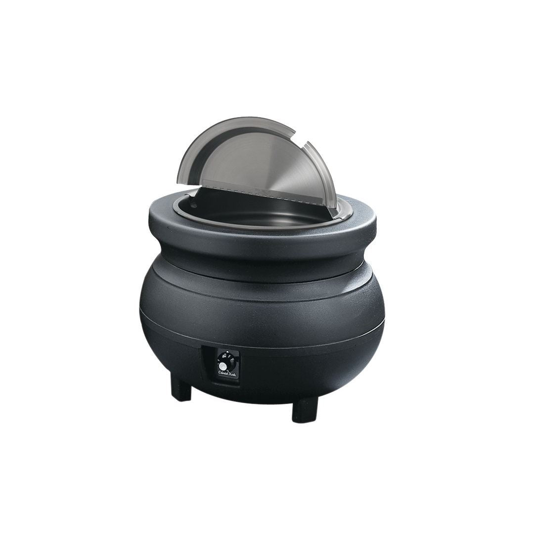 Vollrath Cayenne 7 Quart Colonial Kettle Warmer - Black | Commercial Buffet Food Warmer for Catering, Restaurants & Events