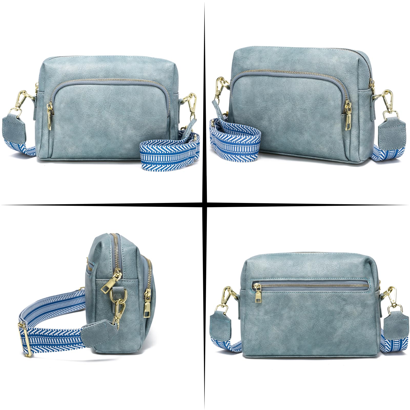 Vegan Leather Crossbody Bags for Women - Small Travel Shoulder Purse with Adjustable Guitar & Leather Straps | Perfect for Daily Use, Shopping & Travel Accessories