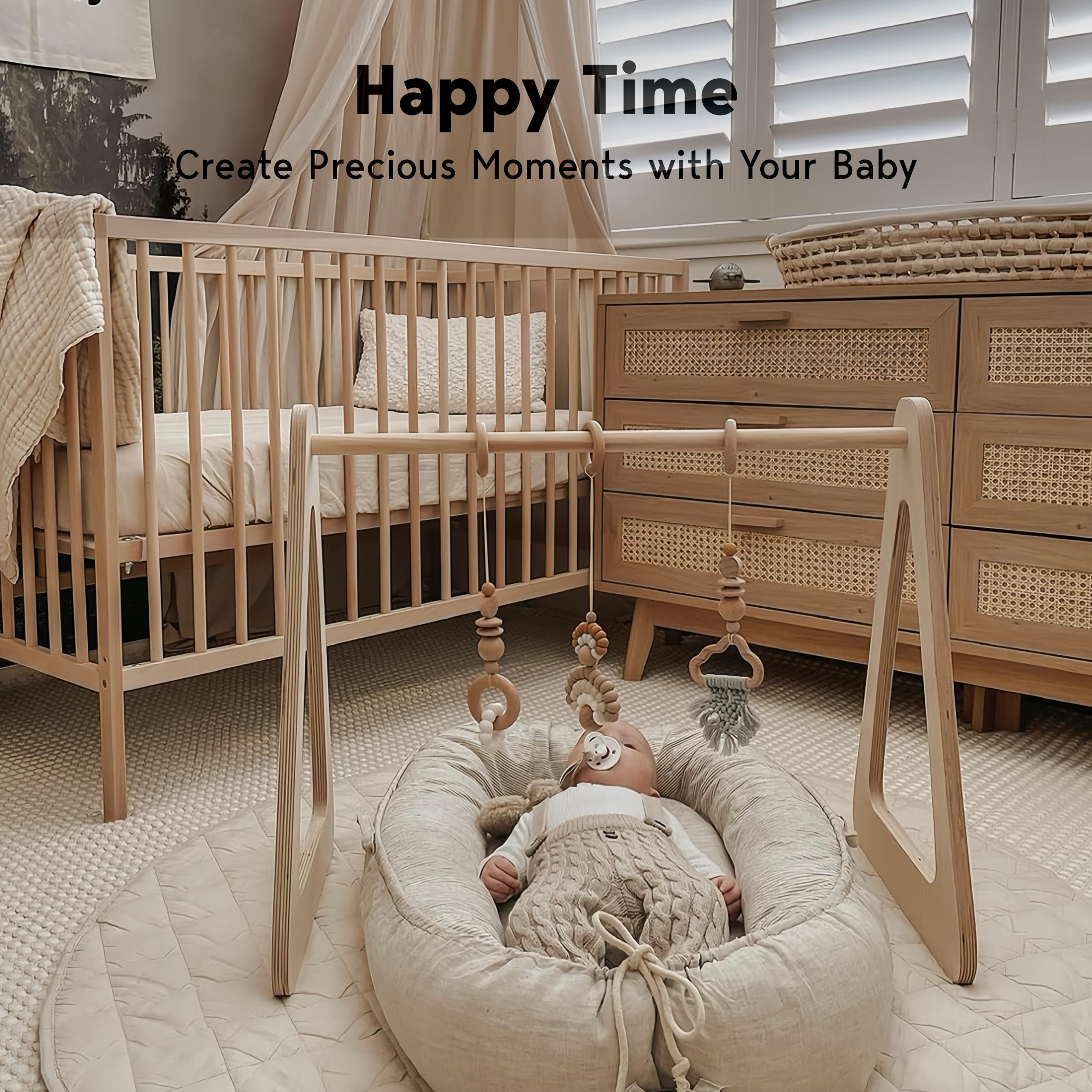 **Soft & Breathable Infant Lounger - 100% Cotton Baby Nest Cover for Newborns 0-12 Months | Portable Travel Bed for Boys & Girls | Cozy Corduroy Design (Creamy White) - Perfect for Napping, Travel & Playtime**