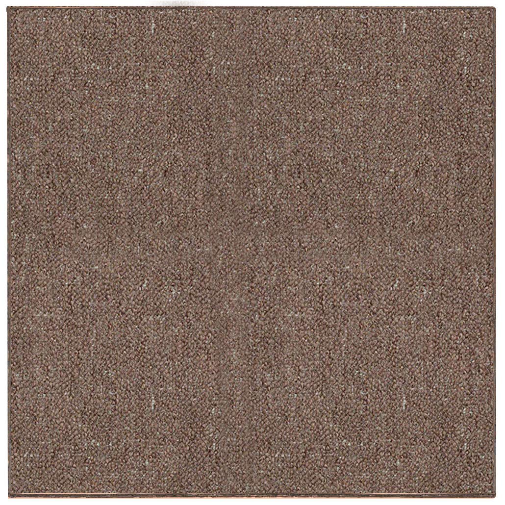 6' Square Brown Indoor Outdoor Area Rug - Waterproof & Durable for Patio, Deck, Garden, and Living Room Decor
