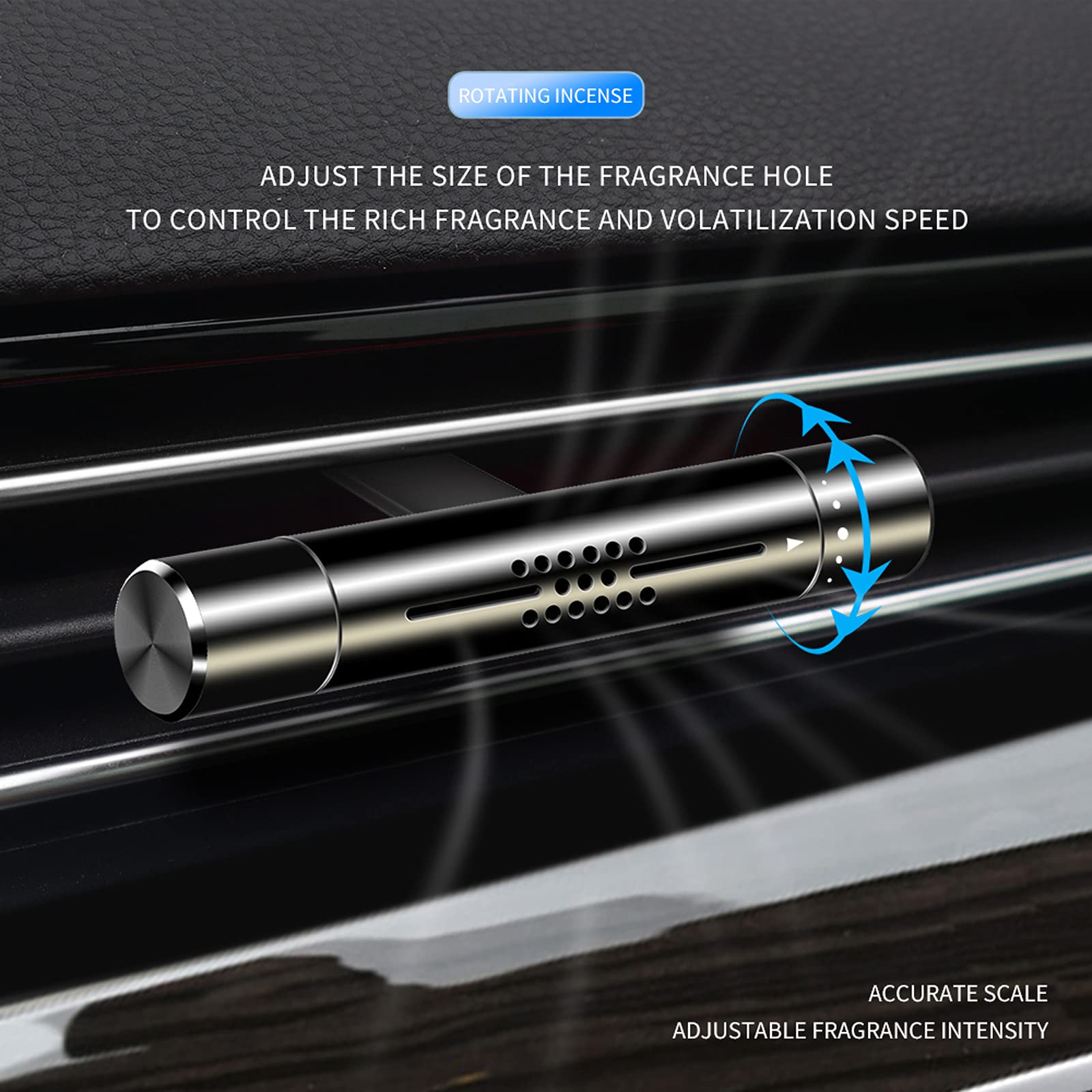 Premium Car Air Freshener Vent Clips - Essential Oil Diffuser with Long-Lasting Fragrance for Women & Men | Black Automotive Scent Accessories for Sedans, SUVs & Trucks | Perfect for Commuting, Road Trips & Rideshare Vehicles