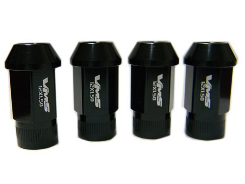 Neon Charger SRT4 SXT Racing Lug Nuts - Black 12x1.5 Thread Size (20-Piece Set) - Perfect for Dodge Performance Upgrades & Track Racing
