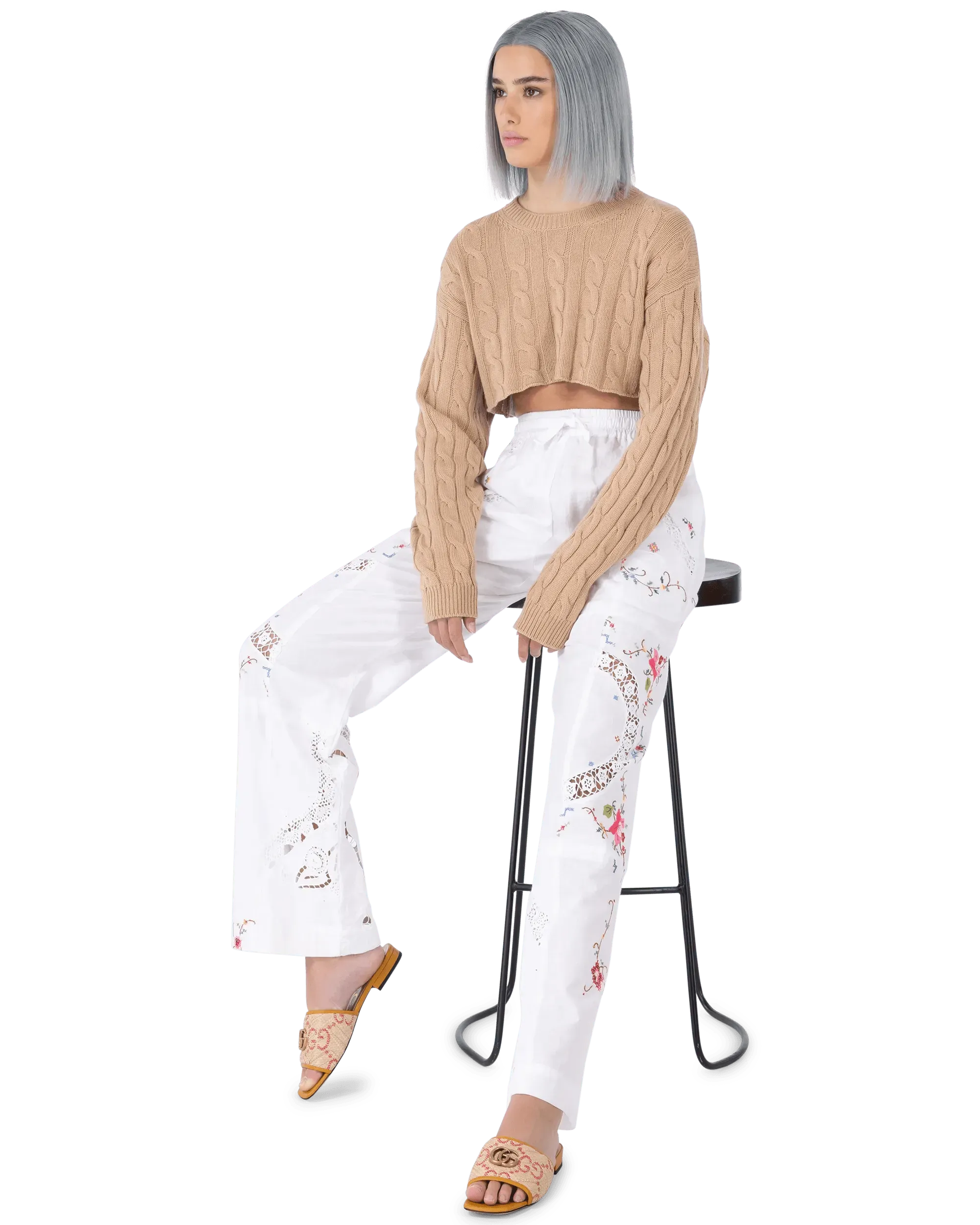 Stylish Embroidered Linen Pants for Women - Breathable & Comfortable Summer Casual Wear - Perfect for Beach, Travel & Boho Fashion