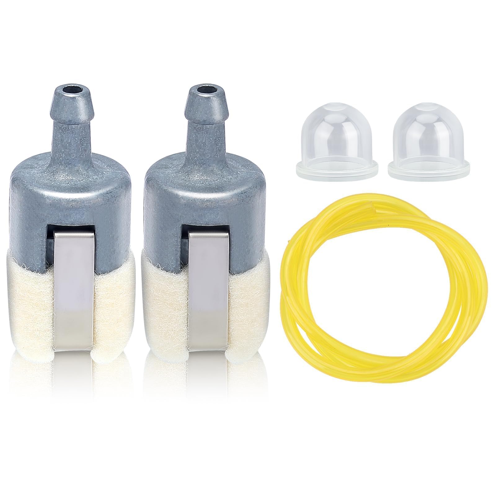 HIPA Echo SRM 225 Fuel Filter +537052301 Fuel Line Hose Tube Replacement Kit for Husqvarna Honda GX22 GX25 GX31 GX35 Rototiller String Trimmer Blower Brush Cutter - Includes Walbro Primer Bulb 188-12 & 188-12-1 - Perfect for Tune-Ups & Engine Maintenance