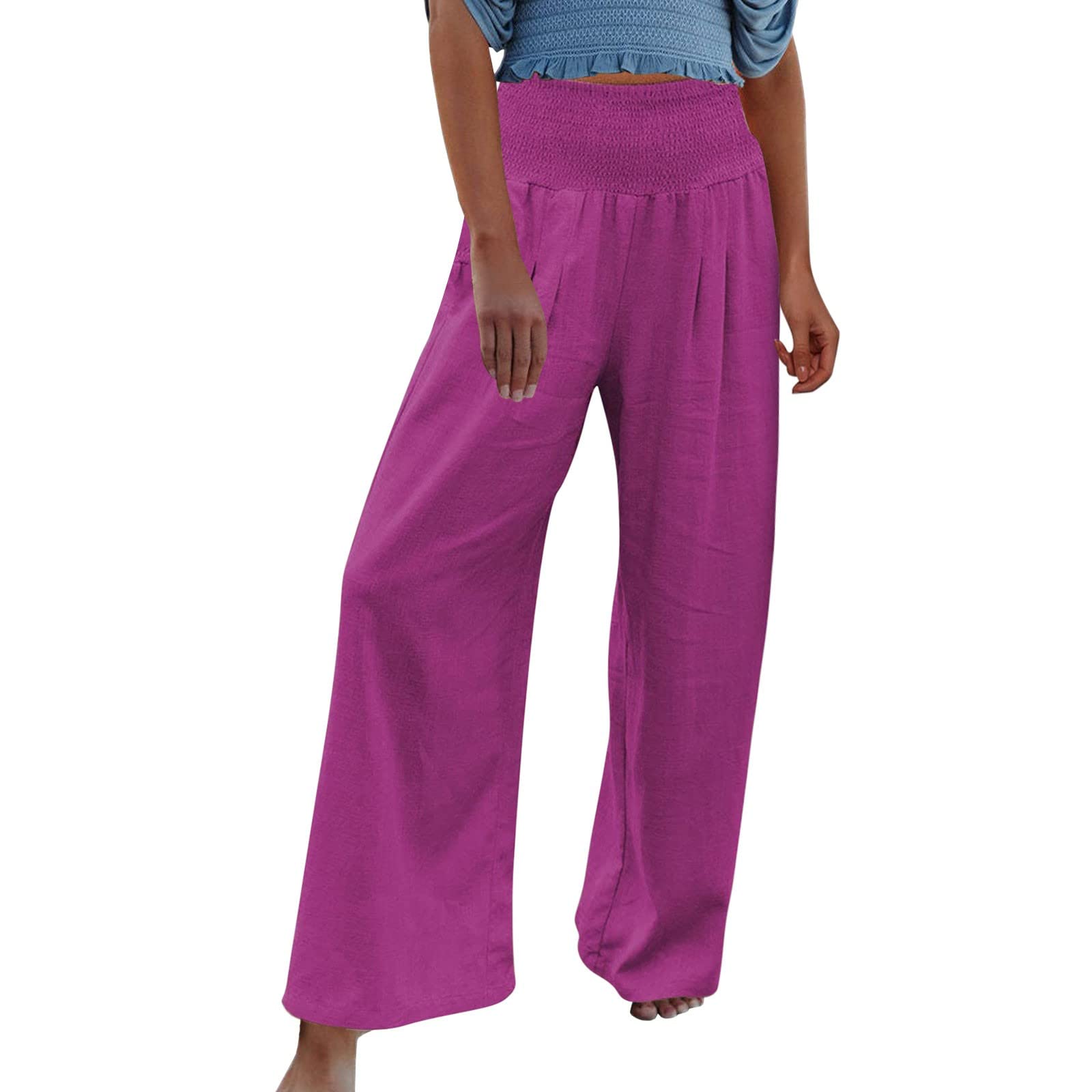 Holzkary Women's Wide Leg Athletic Pants - Loose Casual Yoga Pants with Flare Design for Workout, Lounge & Everyday Wear - 2022 Trendy Comfortable Stretchy Trousers