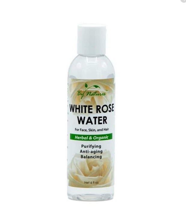 BY NATURE’S White Rose Water for Face, Skin & Hair - Herbal & Organic Hydrating Mist | Natural Toner for Glowing Skin, Hair Care & Makeup Setting Spray | Perfect for Daily Skincare Routine & Spa Relaxation