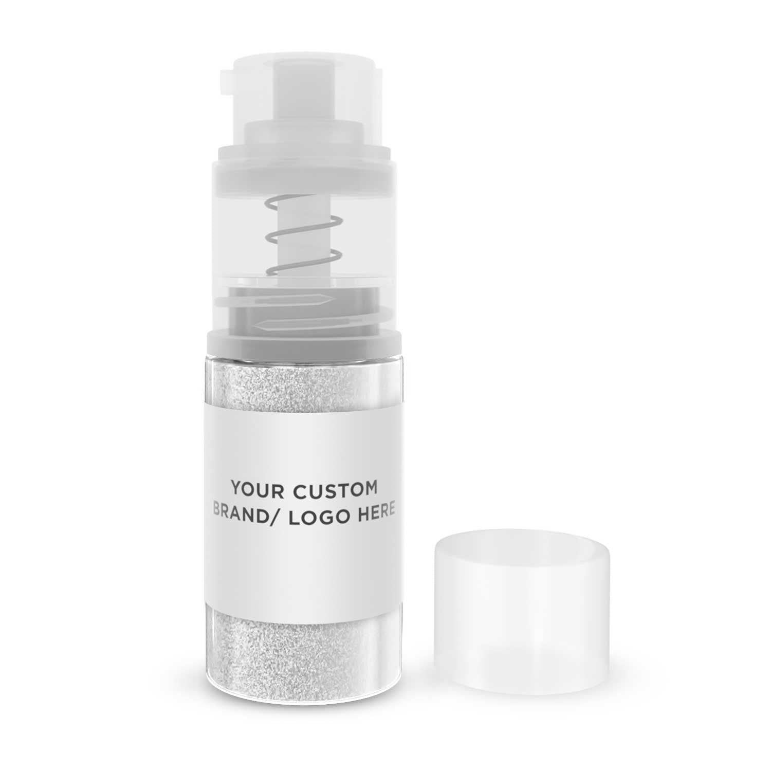 Clear Shimmer Brew Glitter Mini Spray Pump - Private Label Wholesale | Perfect for Nail Art, Body Glitter & DIY Cosmetics