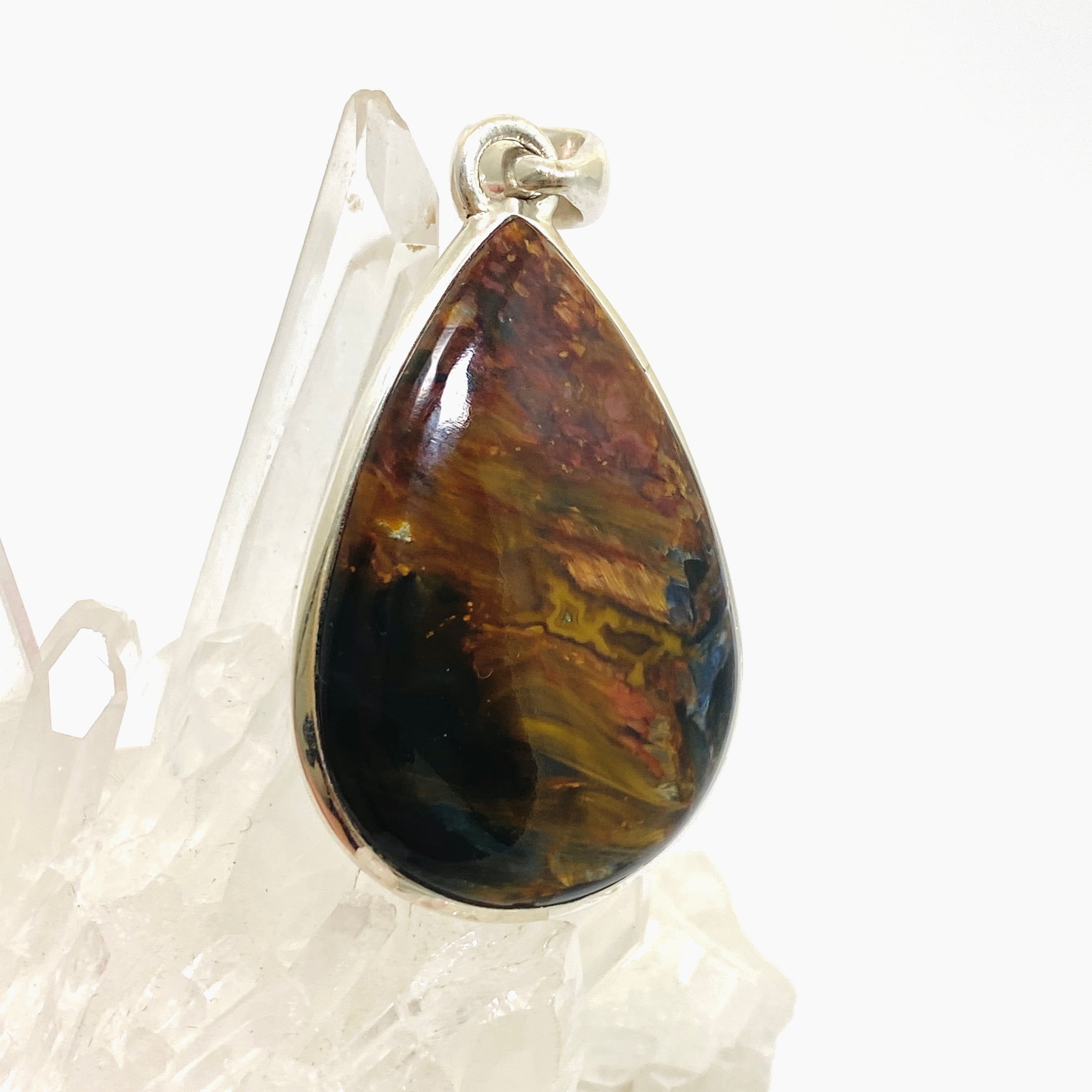 Natural Pietersite Teardrop Cabochon Pendant - Handmade Jewelry PPGJ1062 for Women, Gift for Her, Healing Crystal Necklace - Perfect for Meditation, Yoga & Spiritual Healing