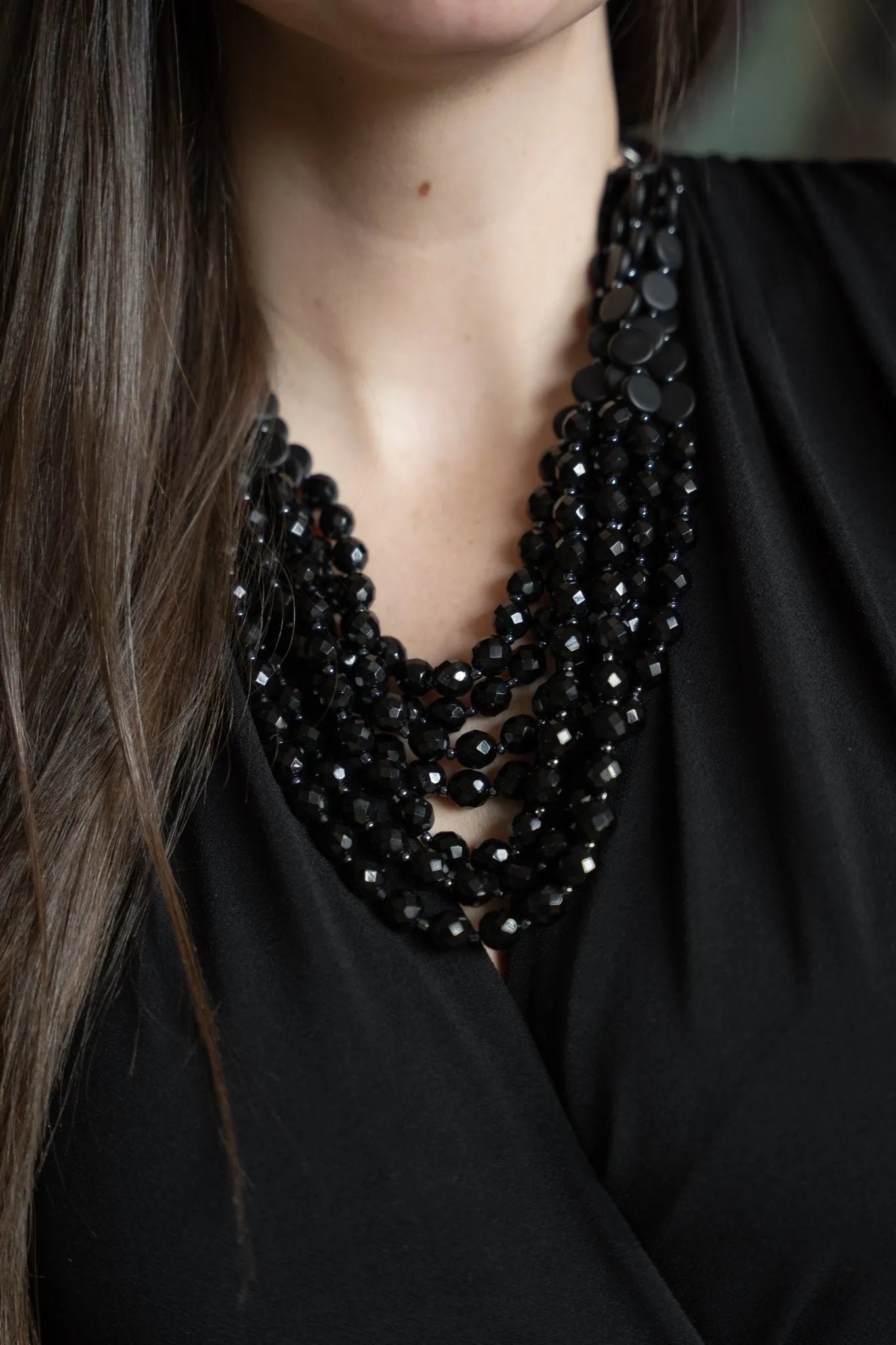 Beaded Multi Strand Chunky Necklace for Women - Boho Statement Jewelry for Parties, Weddings & Everyday Wear