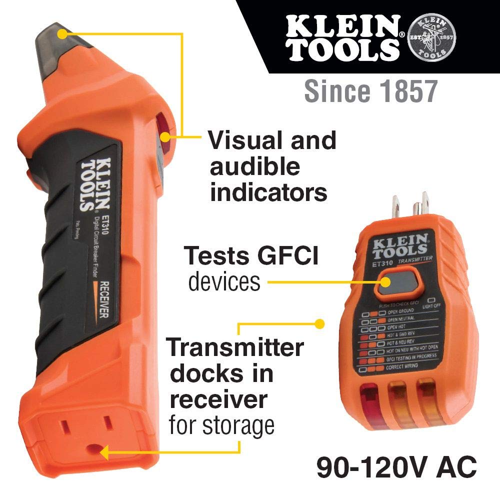 Klein Tools Electrical Tester Bundle - Digital Clamp Meter, Circuit Breaker Finder, Voltage Tester Kit for Electricians | Perfect for Home Wiring, Electrical Repairs & DIY Projects