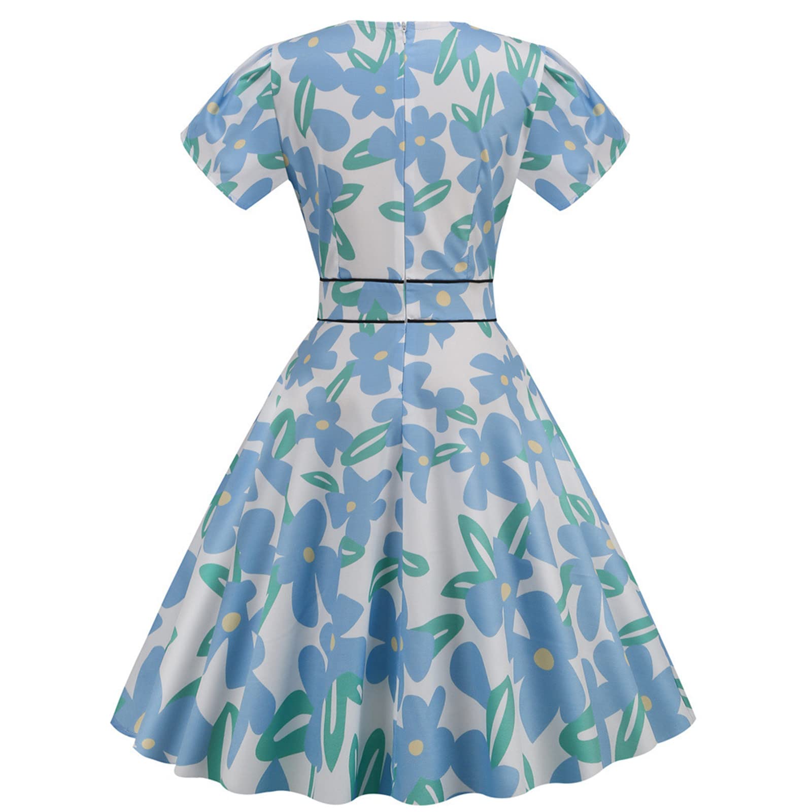 Vintage 1950s Swing Dress for Women - Retro Cocktail Dress, Tea Party & Rockabilly Style Dress | Perfect for Cocktail Parties, Vintage Themed Events & 1950s Fashion Lovers