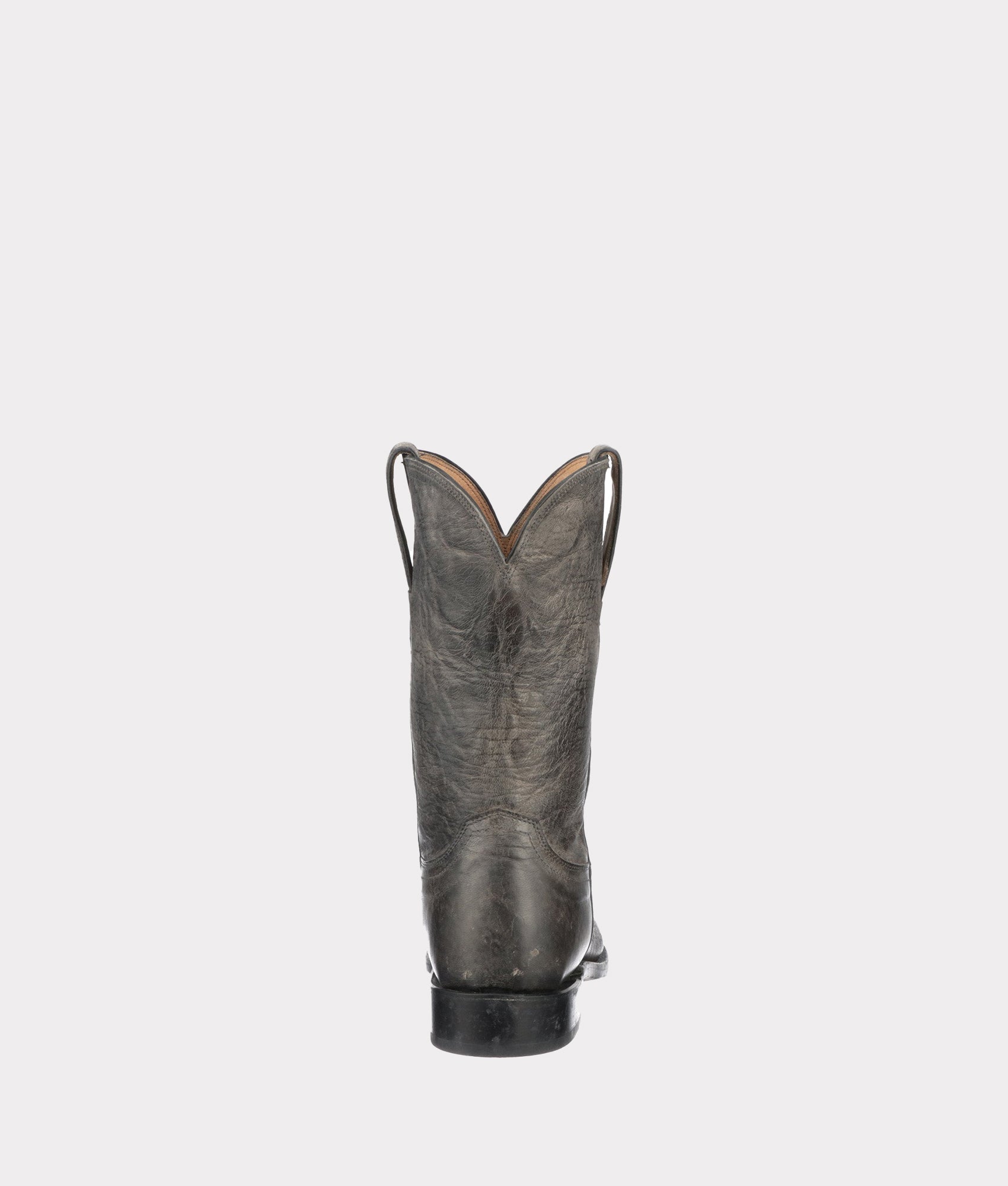 Leadville Roper Boots for Men - Premium Anthracite Leather Cowboy Boots for Western Riding, Country Style & Outdoor Work