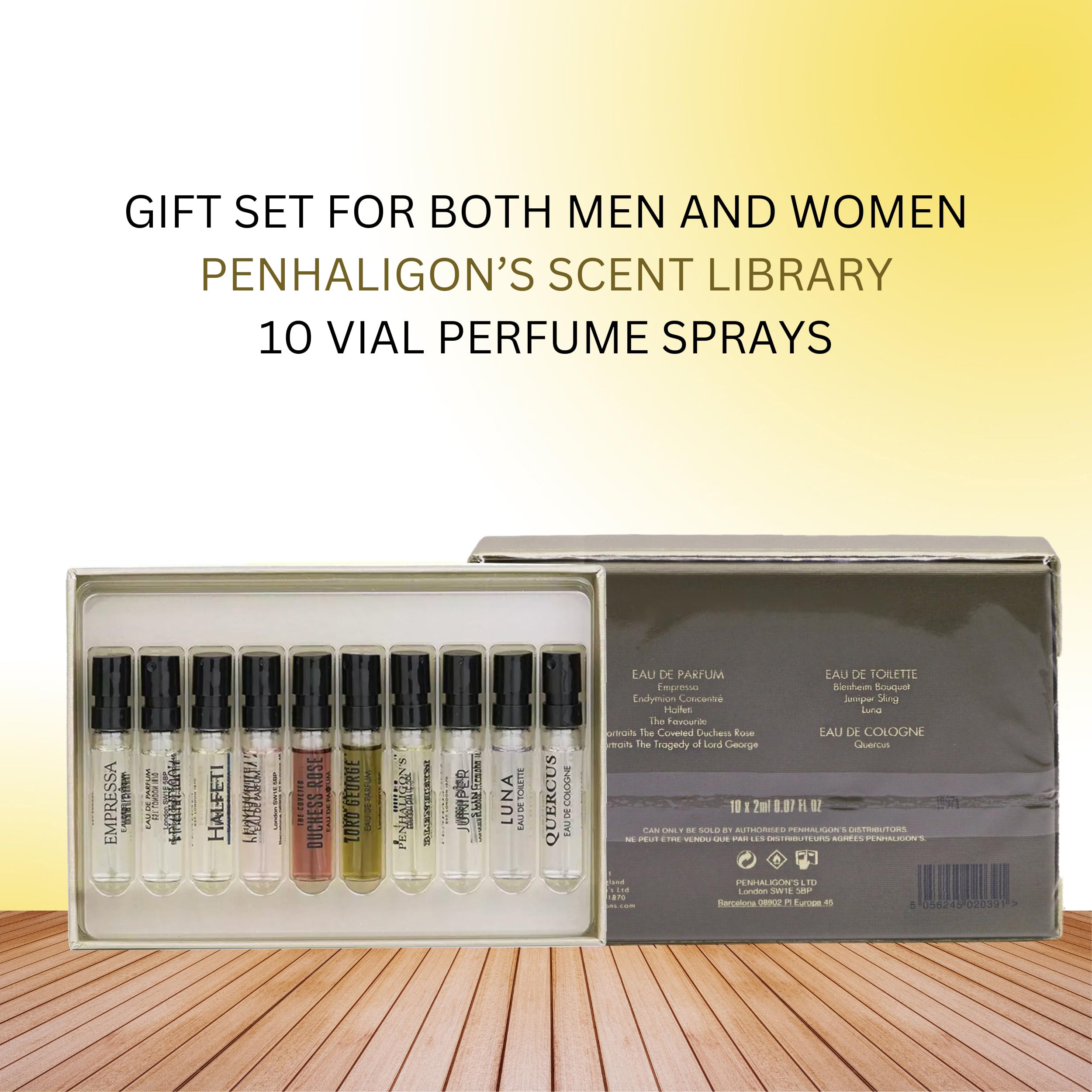 Penhaligon's Scent Library Perfume Gift Set - 10 Mini Vials for Women & Men | Luxury Fragrance Sampler for Travel, Gifting & Everyday Wear