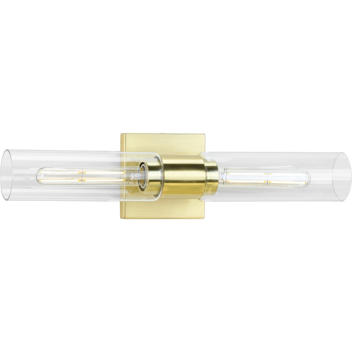 Clarion Collection 2-Light Clear Glass Bathroom Vanity Wall Sconce - Perfect for Bathroom, Powder Room, and Dressing Area Lighting