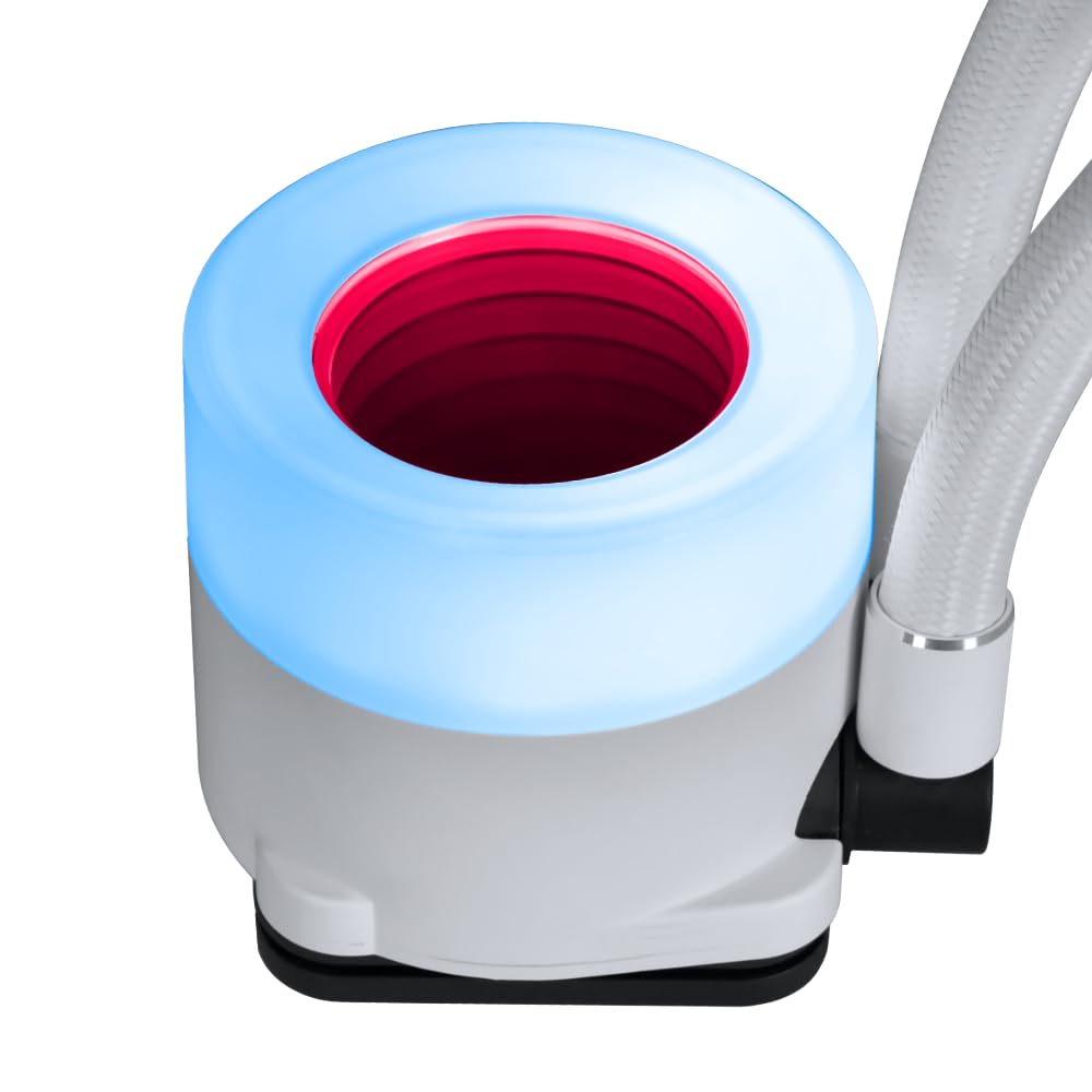 Lian Li GA2T36W Galahad II Trinity 360mm AIO RGB CPU Liquid Cooler - Daisy-Chain ARGB Radiator Fans - Compatible with Intel LGA 1700/1200/115X & AMD AM5/AM4 - White - Perfect for Gaming PCs & High-Performance Workstations