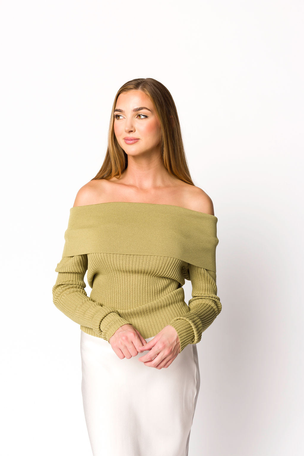 First Glance Women's Olive Green Top - Stylish Casual Blouse for Everyday Wear | Perfect for Work, Dates & Outings