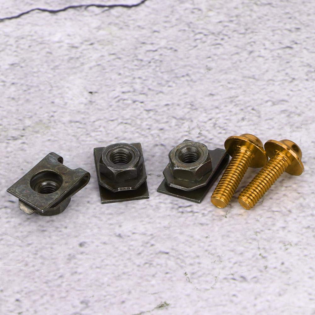 M5 Motorcycle Fairing Bolt Kit - 10Pcs Black Fasteners for Bike Body Panels