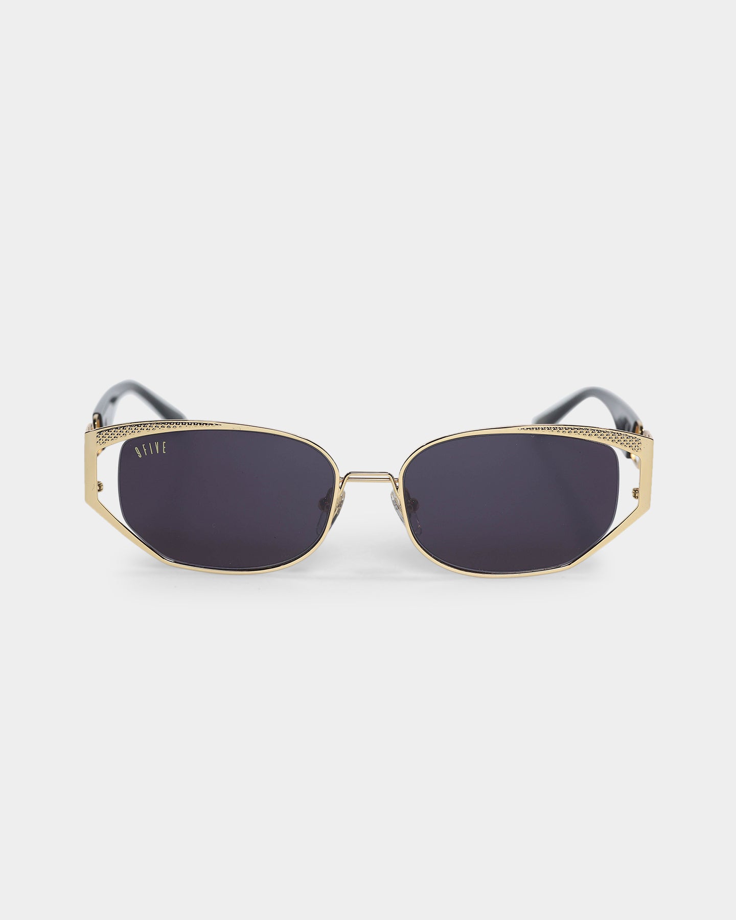 9FIVE The Cross Sunglasses for Men & Women - Polarized Black/Gold Aviator Style - Perfect for Driving, Beach & Outdoor Activities
