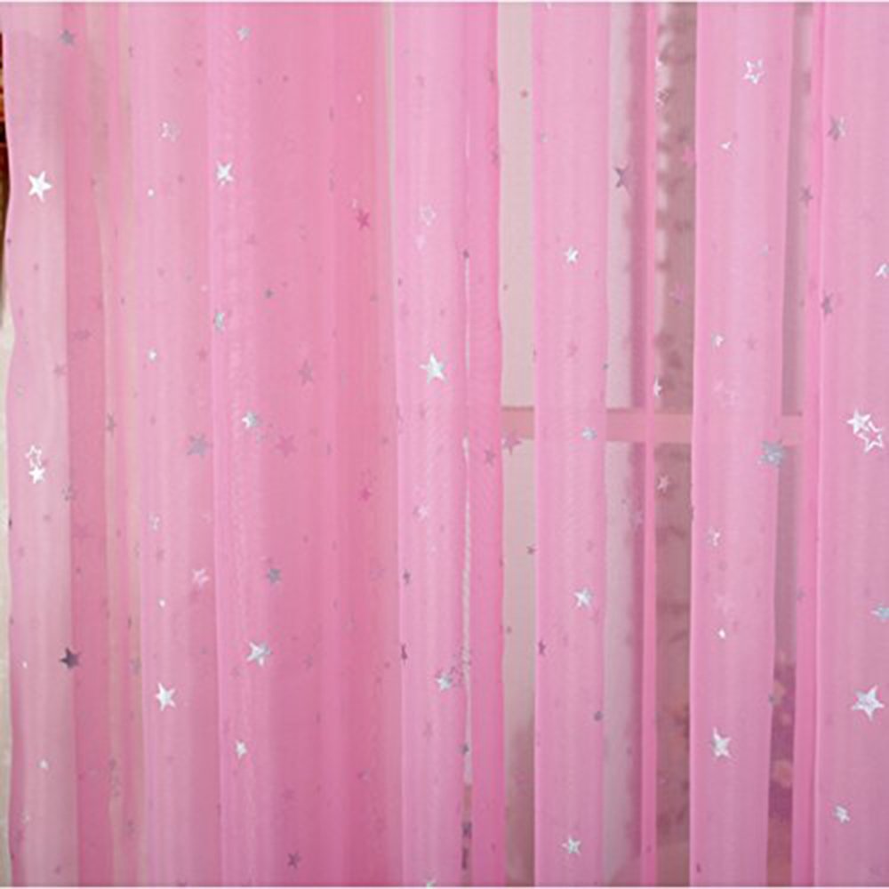Kids Star Voile Window Curtains - Rod Pocket Sheer Drapes for Bedroom Decor (1 Panel, Multiple Sizes) | Perfect for Nursery, Playroom & Children's Bedroom