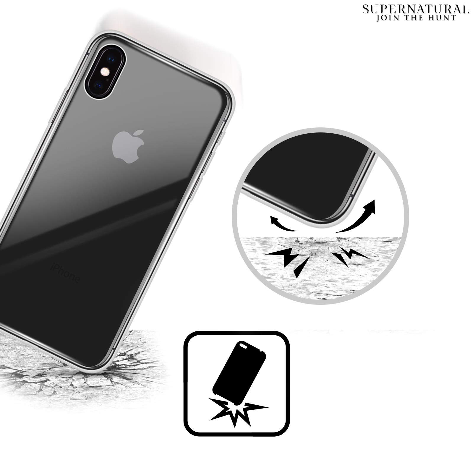 Officially Licensed Supernatural Dean & Sam Halo Vectors Soft Gel Phone Case for Apple iPhone 11 Pro Max - Durable Protection with Stylish TV Show Design - Perfect for Fans, Daily Use & Gift Giving