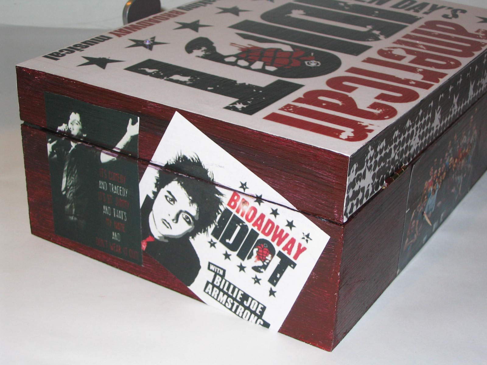 American Idiot The Musical Broadway Decoupage Wooden Jewelry Storage Box - Green Day Inspired Gift for Music Lovers, Perfect for Theater Fans & Jewelry Organization