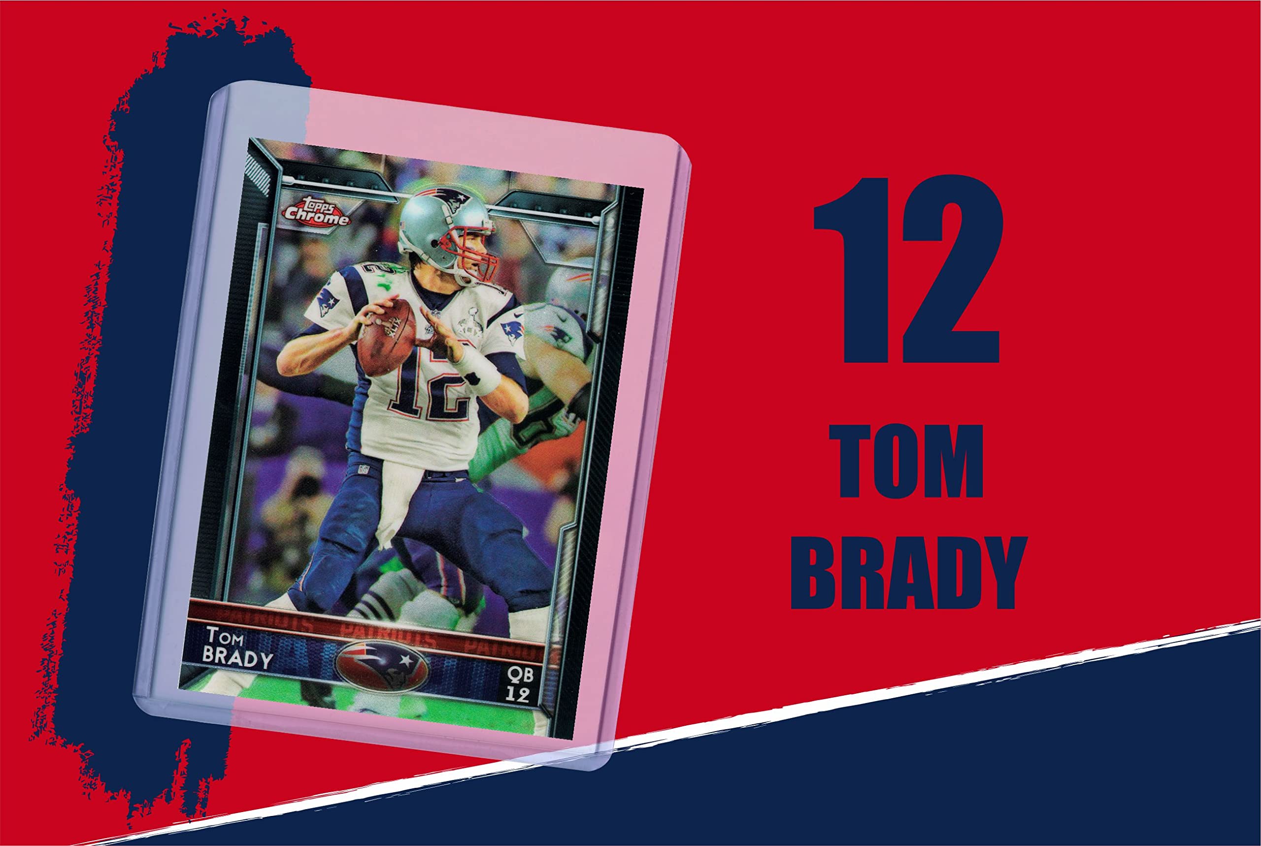 Tom Brady Football Cards Assorted (5-Pack) - New England Patriots NFL Trading Cards Collection for Collectors & Fans - Perfect for Display, Trading, and Memorabilia
