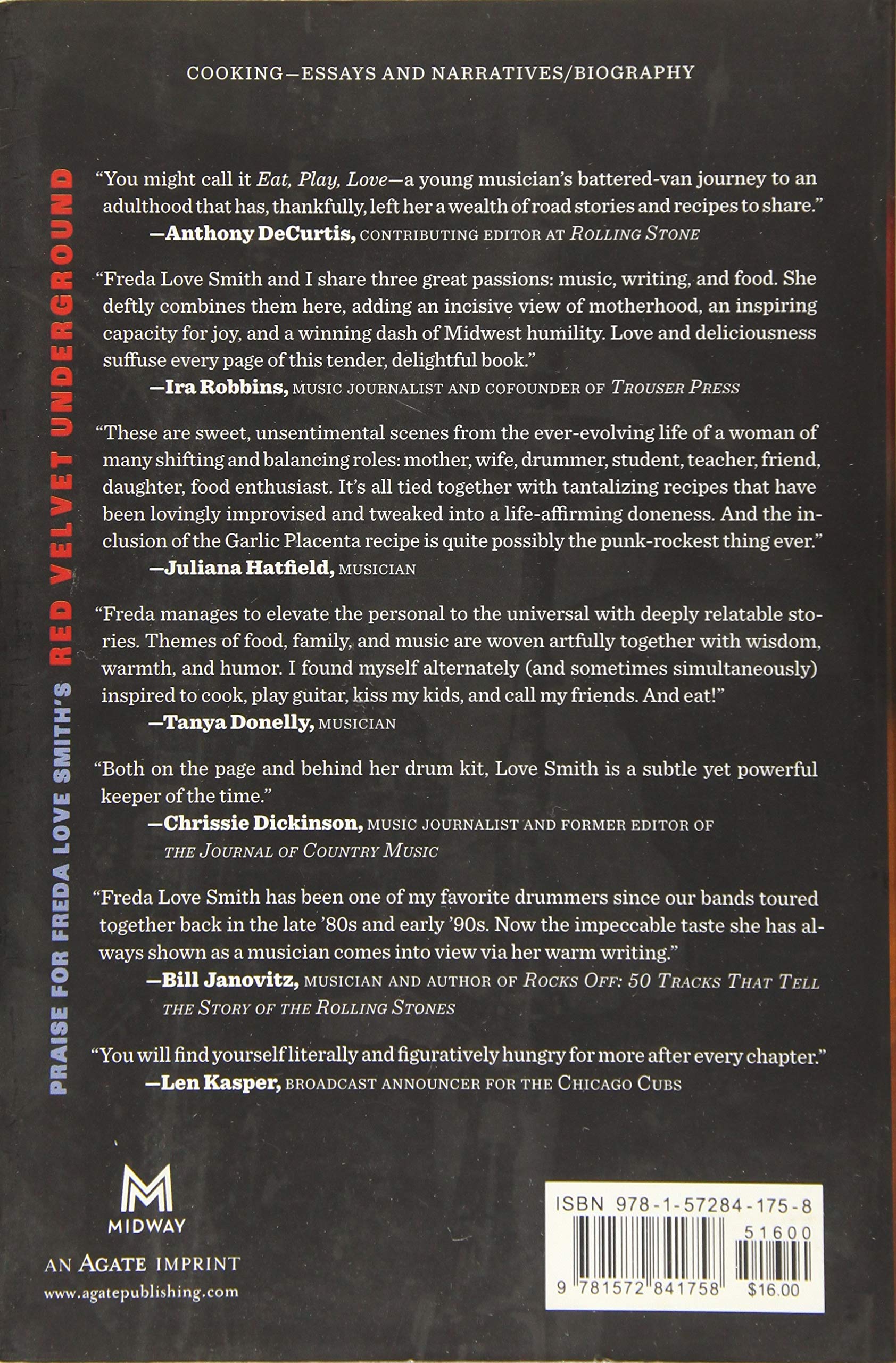 Red Velvet Underground: A Rock Memoir with Recipes - Music Lovers' Cookbook for Parties & Gifts