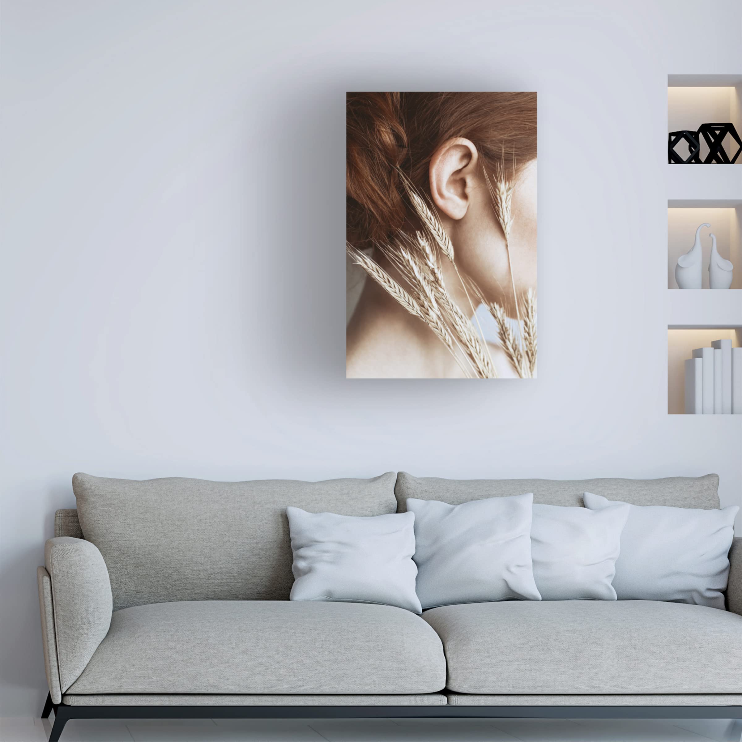 Trademark Fine Art 'Rye' Canvas Wall Art by Dorota Gorecka - Modern Farmhouse Decor for Living Room, Bedroom & Office