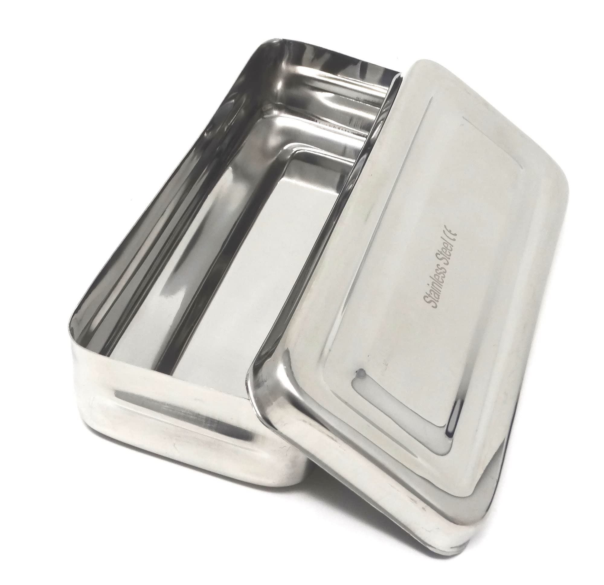 Stainless Steel Dental Sterilizer Instrument Box with Lid - 7