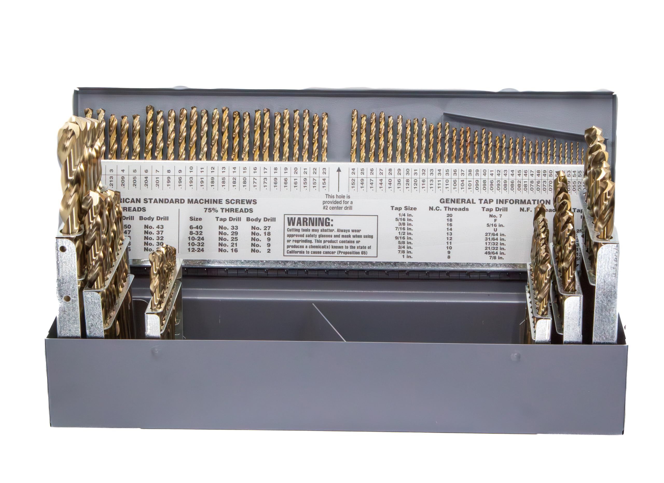 Premium 115-Piece M35 Cobalt Drill Bit Set (1/16