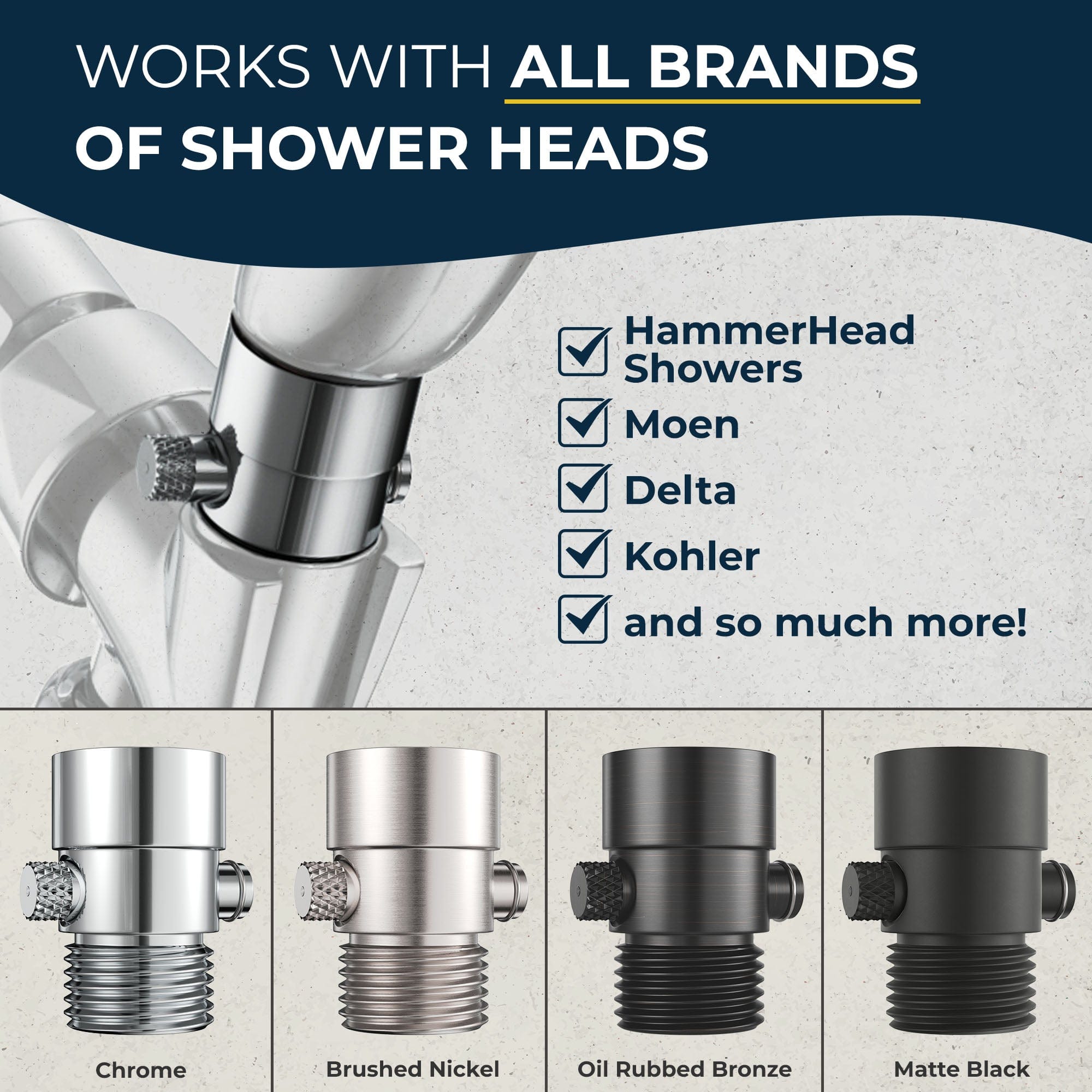 Water-Saving Shower Head Shut Off Valve - Adjustable Flow Control for Bathroom & RV Use - Perfect for Water Conservation & Low Pressure Showers