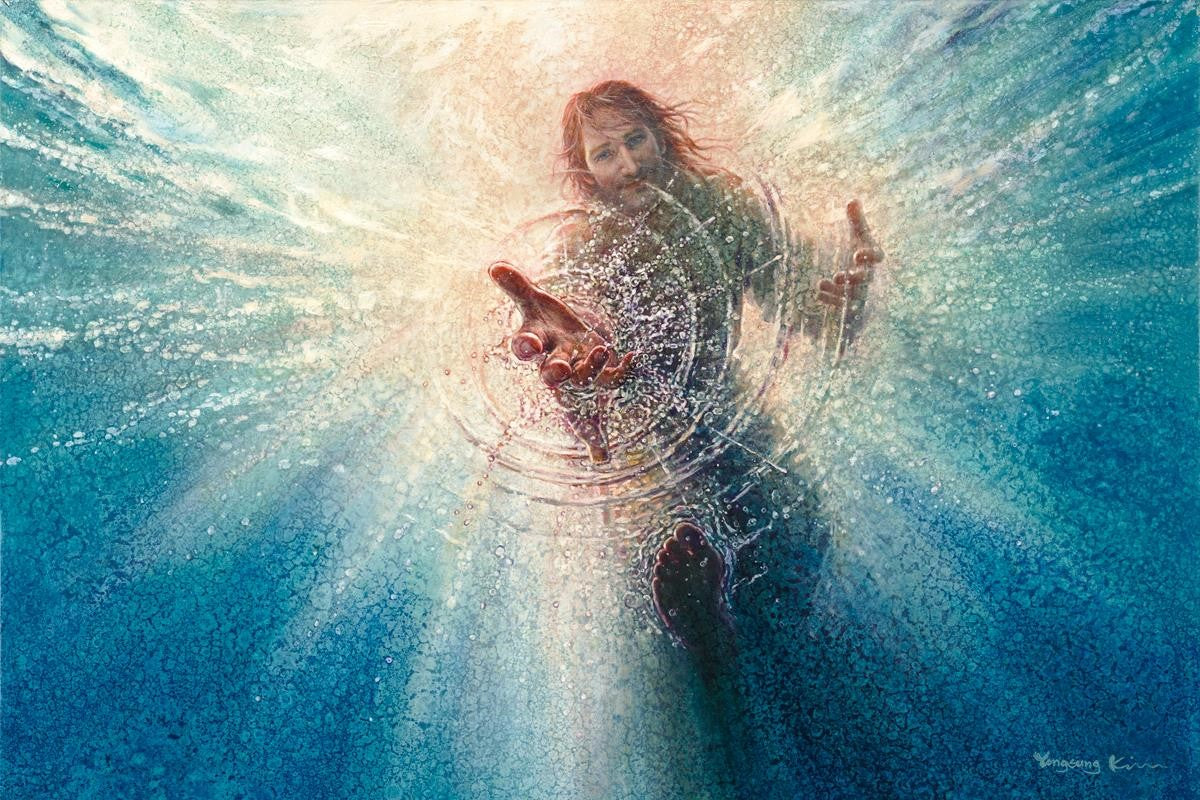 His Mighty Hand Gallery Wrap Canvas Art - Inspirational Christian Wall Decor for Home, Office & Church - Perfect for Living Room, Bedroom & Worship Spaces
